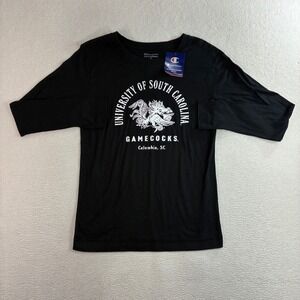 Champion University South Carolina Gamecocks T Shirt Women M Black Casual NWT